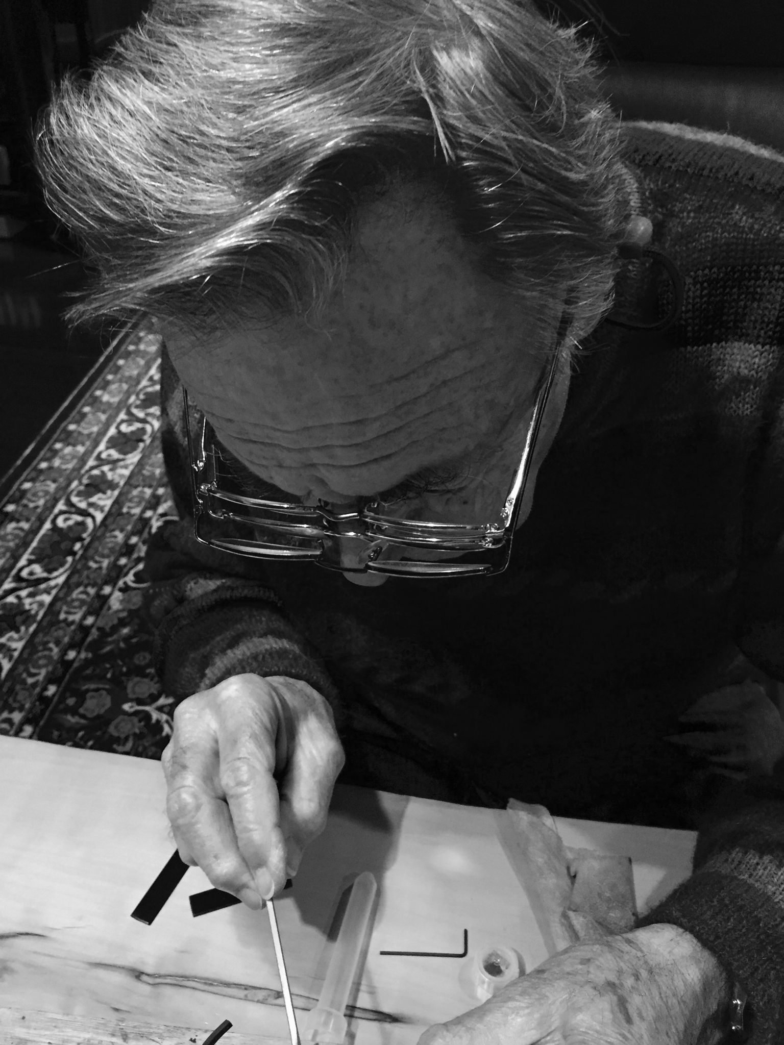 Hans Henrik Moerch at work in my office