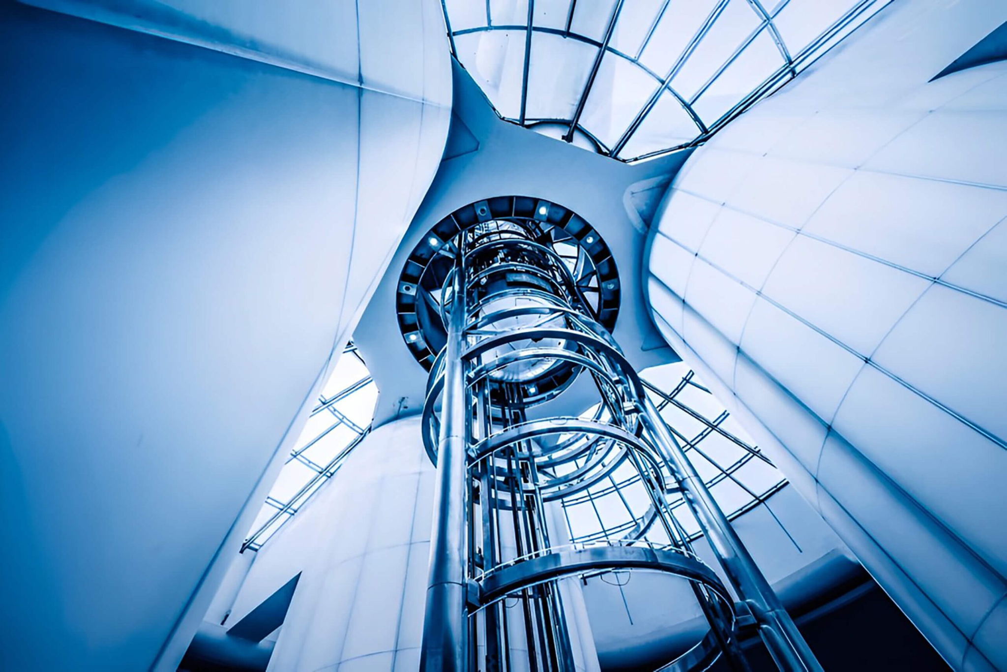 Inside of a modern building