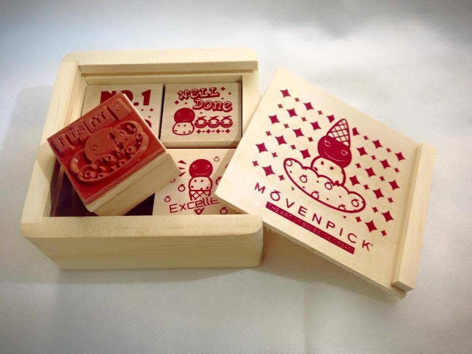 Movenpick Wooden Rubber Stamp