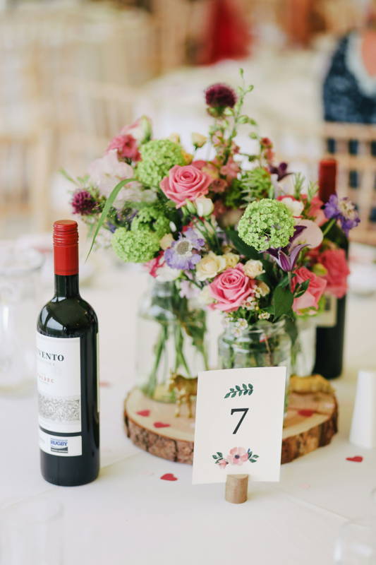 décor mariage bouteille de vin