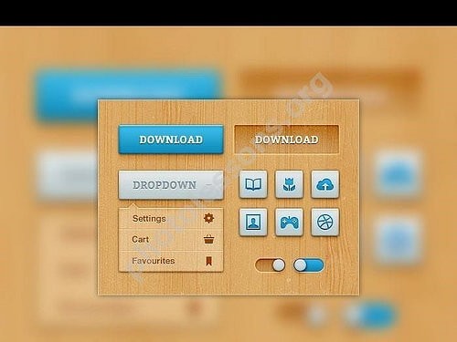 Bold Woody UI - деревянный стиль элементов