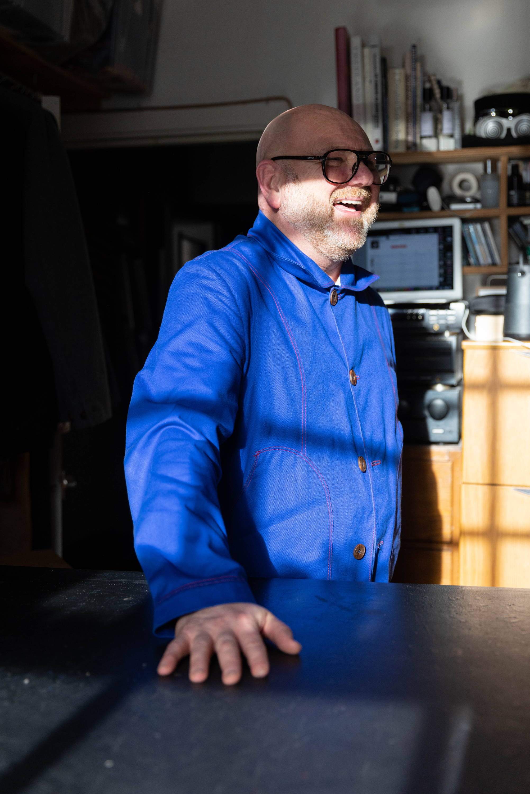 Gordon Webber in his home studio in Liverpool's Georgian Qaurter