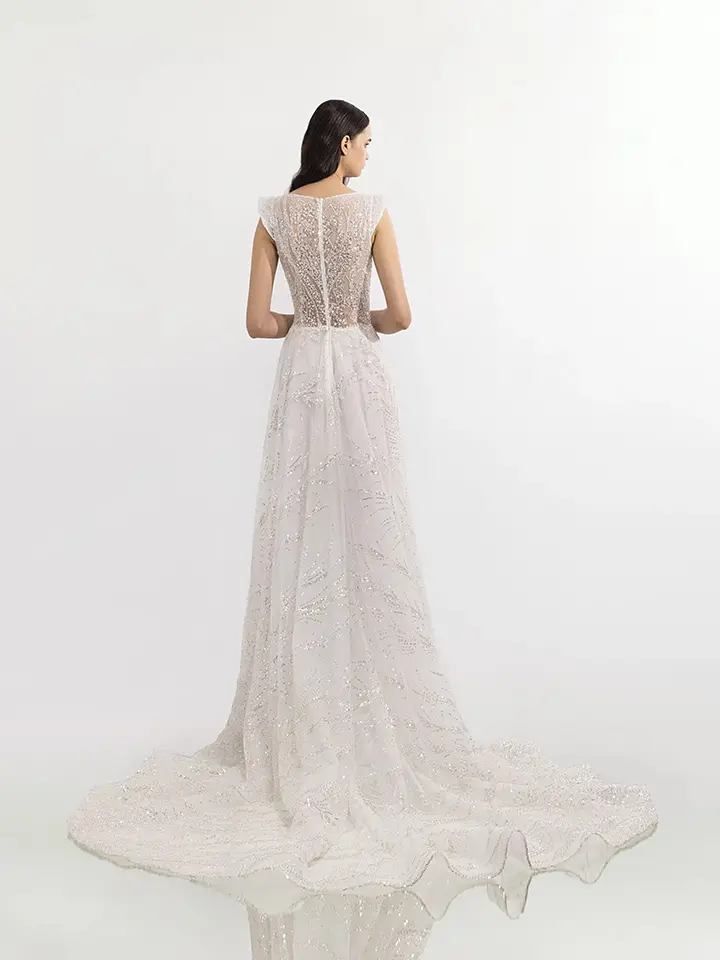 partie arrière robe de mariée coupe a-line Tranquility