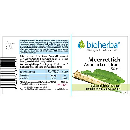 Meerrettich, Armoracia rusticana, Tropfen, Tinktur 50 ml
