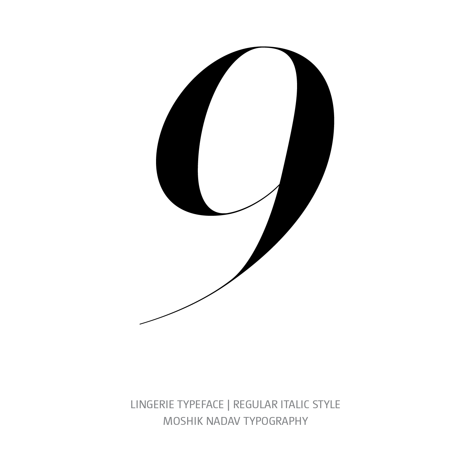 Lingerie Typeface Regular Italic 9 - Fashion fonts by Moshik Nadav Typography