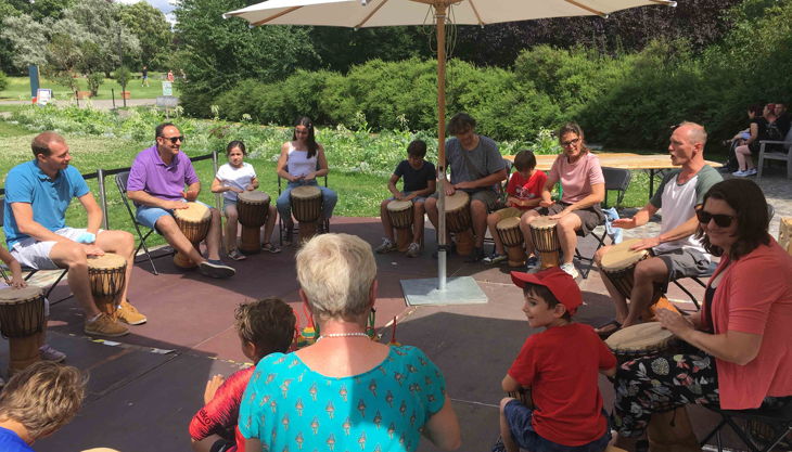 eltern kinder trommeln session fotox