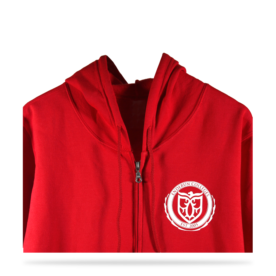 Red cotton fleece pull-over hoodie sj clothing manila philippines
