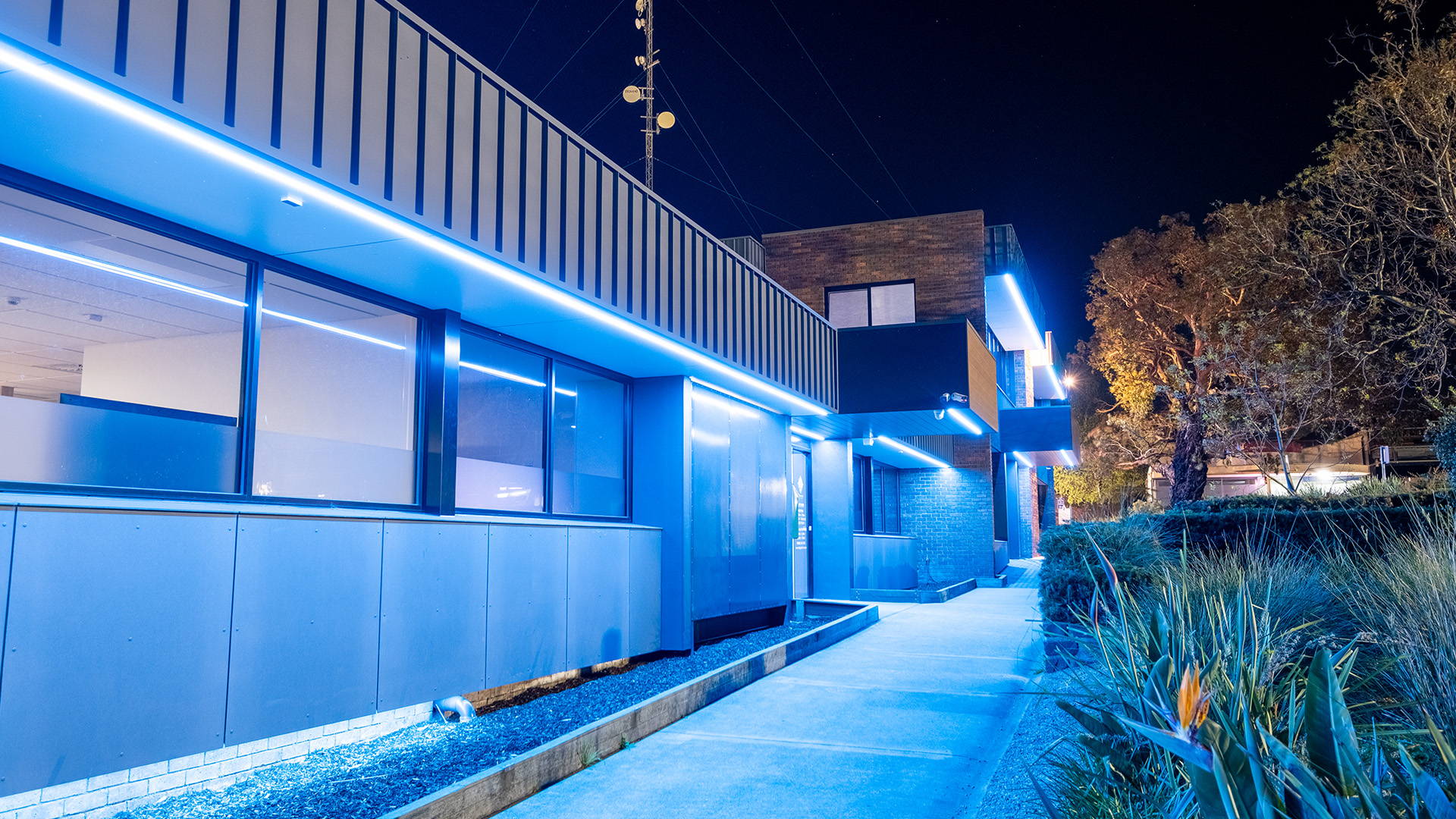 Commercial RGB LED Strip by Havit, shown in blue