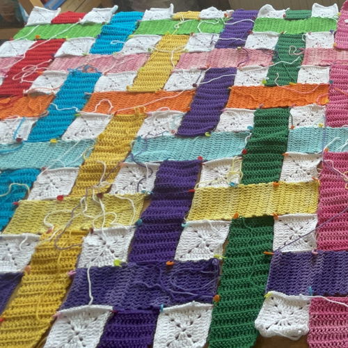 Pattern: Crocheted woven blanket