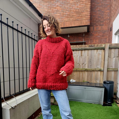 Giant Love Heart Sweater - Knitting Pattern