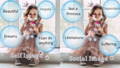 young girl blowing bubbles