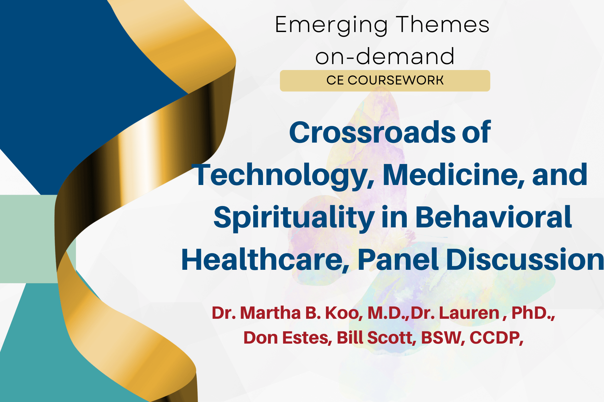 Crossroads of Technology, Medicine, and Spirituality in Behavioral Healthcare, Panel Discussion