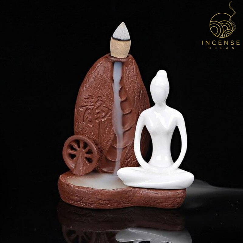 yoga girl incense burner