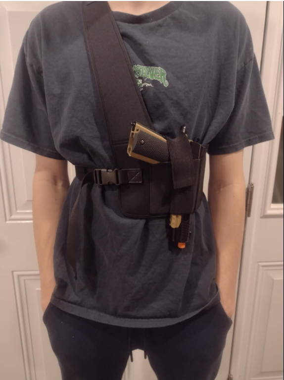 shoulder holster for men, shoulder holster for fat guy, right hand shoulder holster