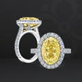 Oval Fancy Yellow Diamond Ring