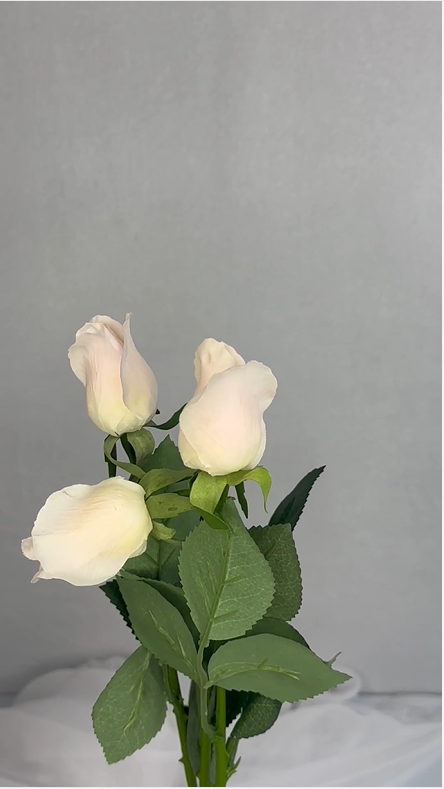 Light Pink Real Touch Rose Bud - Realistic Artificial Flowers - Image 5
