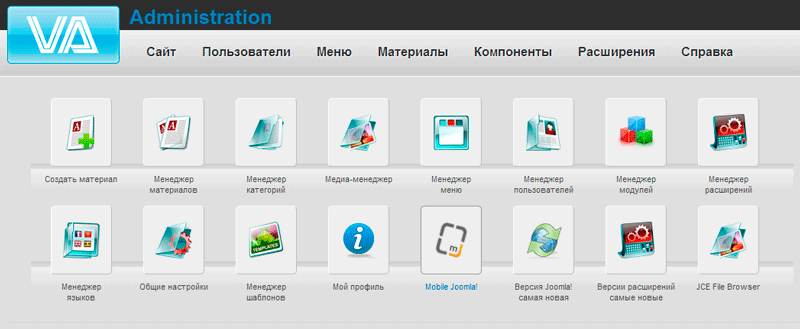VTEM Admin Template - шаблон для административной панели Joomla