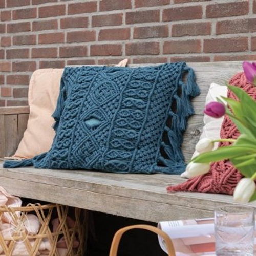 Gratis Haakpatroon voor 'Angel Falls Macramé Kussen'