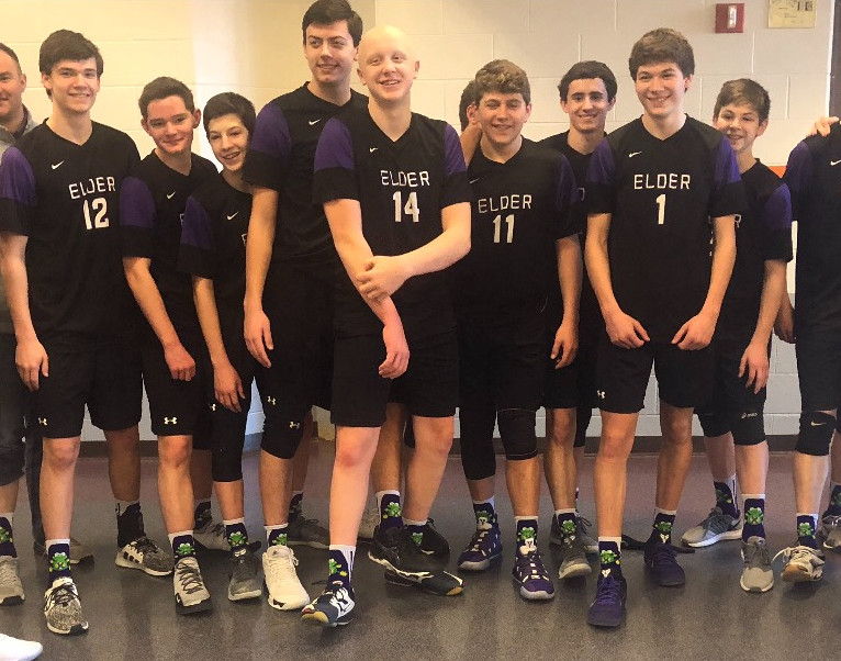 Black Uniform Basketball Team Photo