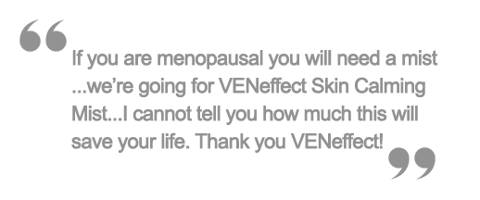 Caroline Hirons recommends VENeffect Skin Calming Mist for menopause