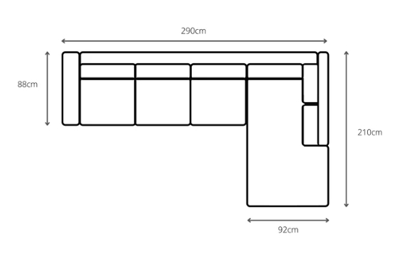 Preston | 6-Seater Sofa with Chaise - Image 3