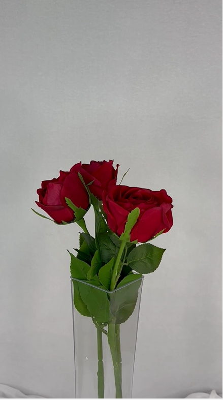 Red Large Real Touch Rose - Realistic Artificial Flowers - Image 3