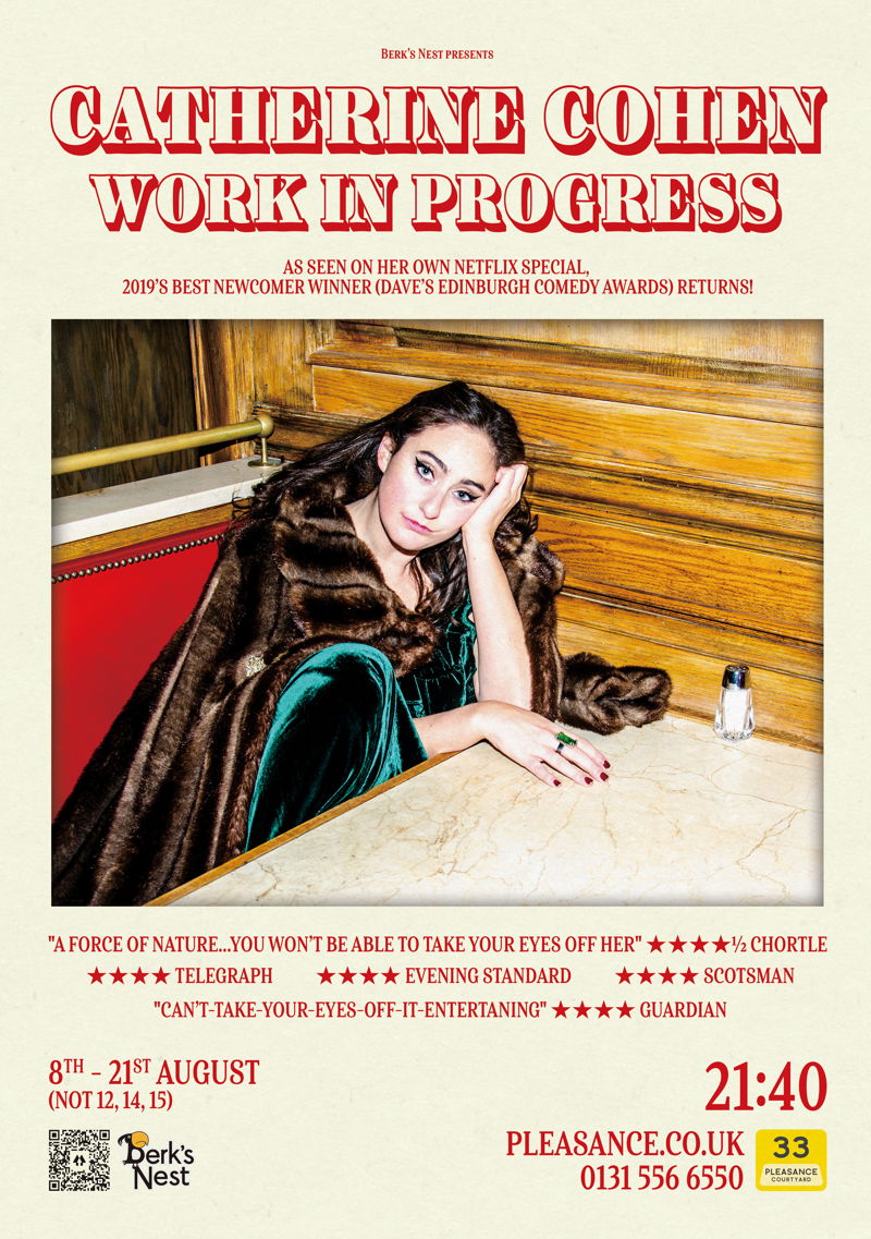 The poster for Catherine Cohen: Work in Progress