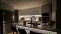 LED Strip illuminating the kitchen and dining area