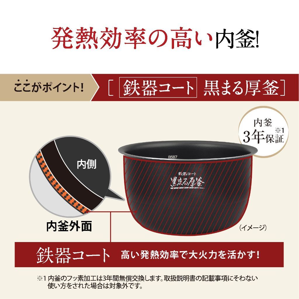発熱効率の高い内釜