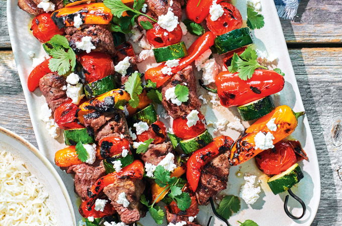 Veal Tenderloin and Vegetable Skewers