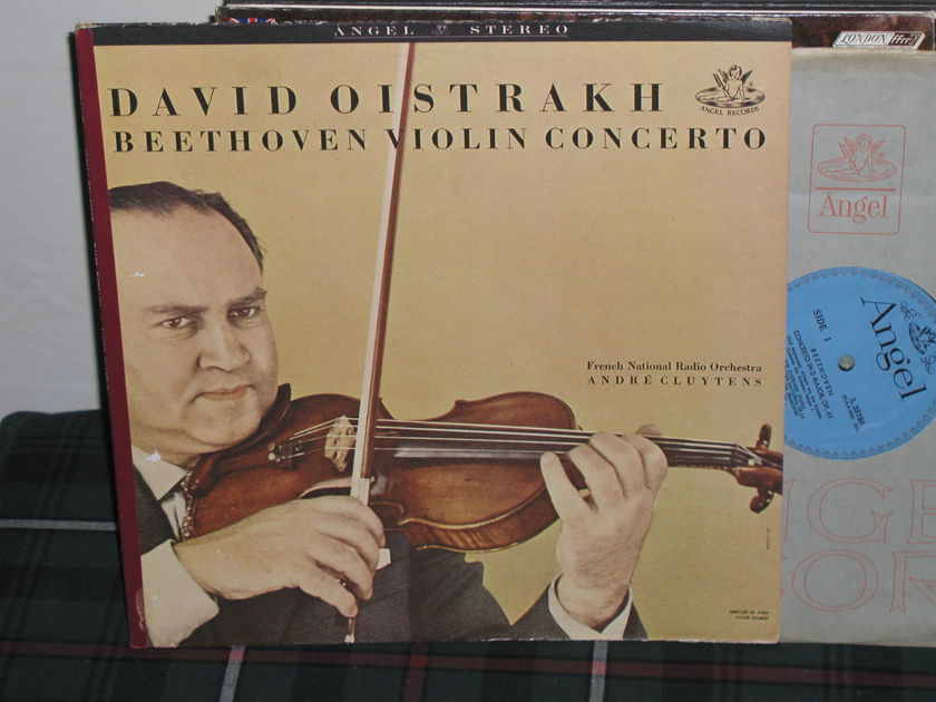 Oistrakh/Cluytens/FNRO - Beethoven Violin Cto Blue/Silver Angel LP from 60's.
