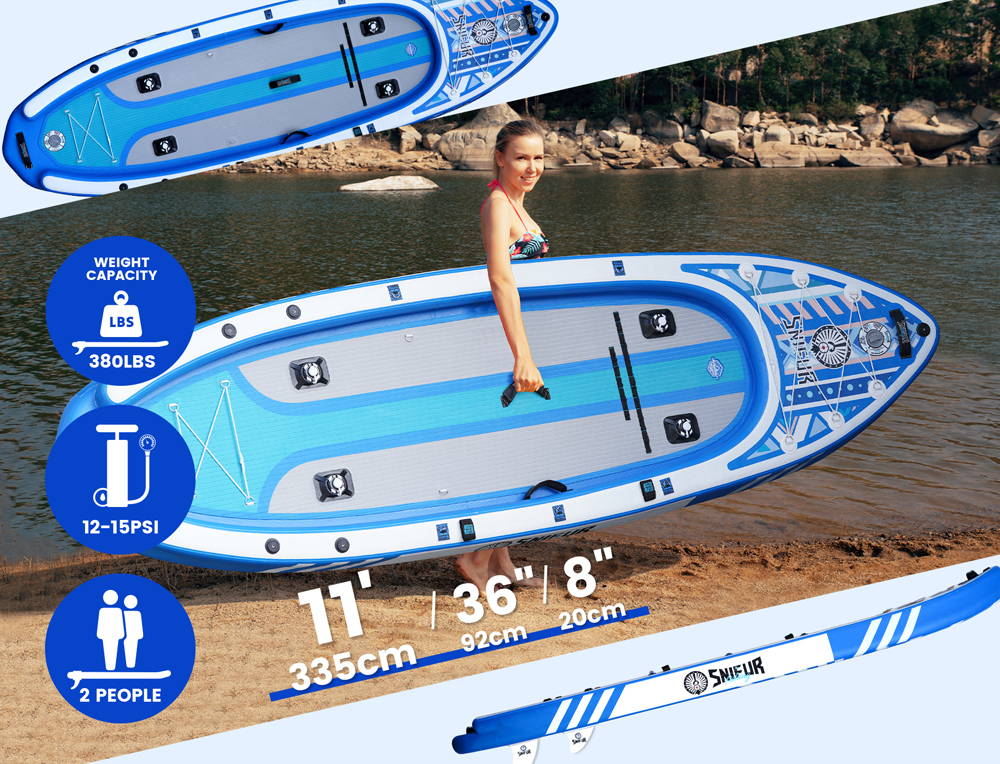 The parameters of SNIFUR inflatable fishing kayak is nice, making it a reliable choic for water adventure