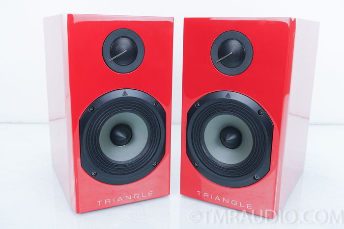 Triangle Color Bookshelf Speakers; Pair; Red (7803)