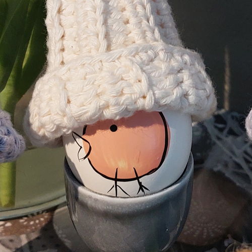 Haakpatroon ei-hoedje of eiwarmer!