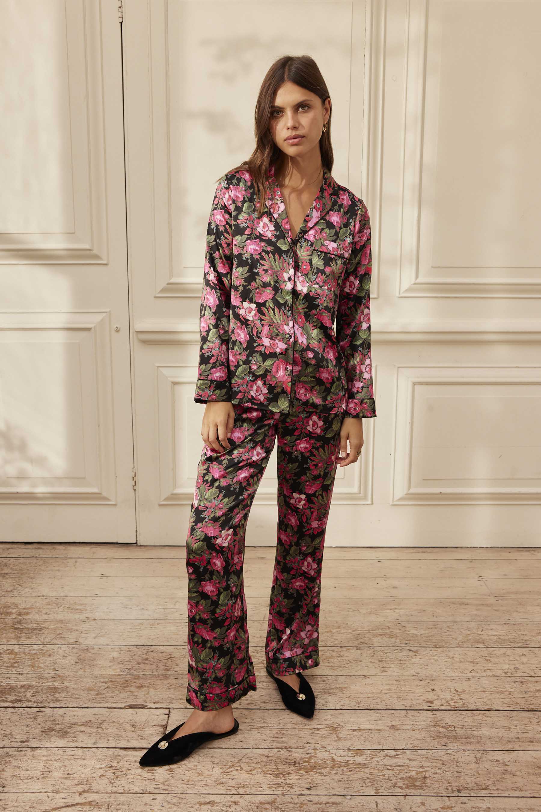 Cerise Women's Classic Silk Pyjama Set | YOLKE