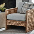 Rattan and seagrass accent chair