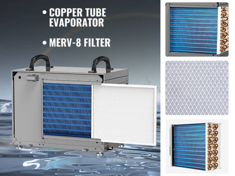 commercial dehumidifier with coper tube evaporator-blvedeep DK145