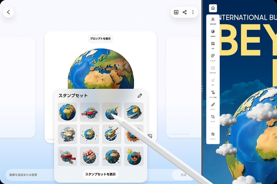 サムスン(Samsung) Galaxy Tab S12 Ultra (Wi-Fi, 14.6インチ) AIでスタンプ・画像生成