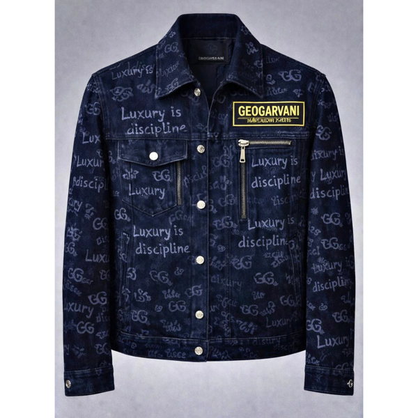 GEOGARVANI Men’s Denim Jacket — Luxury Is Discipline - Image 3