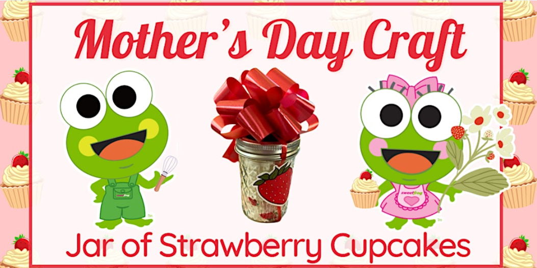 Mother's Day Strawberry Cupcakes Craft at sweetFrog Rosedale promotional image
