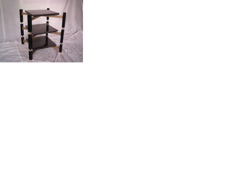 Adona Corporation AV45CS3 3-Tier Component Stand Made in USA!