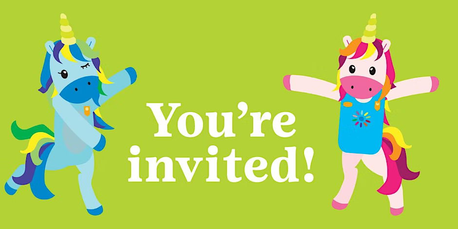 You're Invited - Unicorn Friends Party - SOUTH OMAHA promotional image