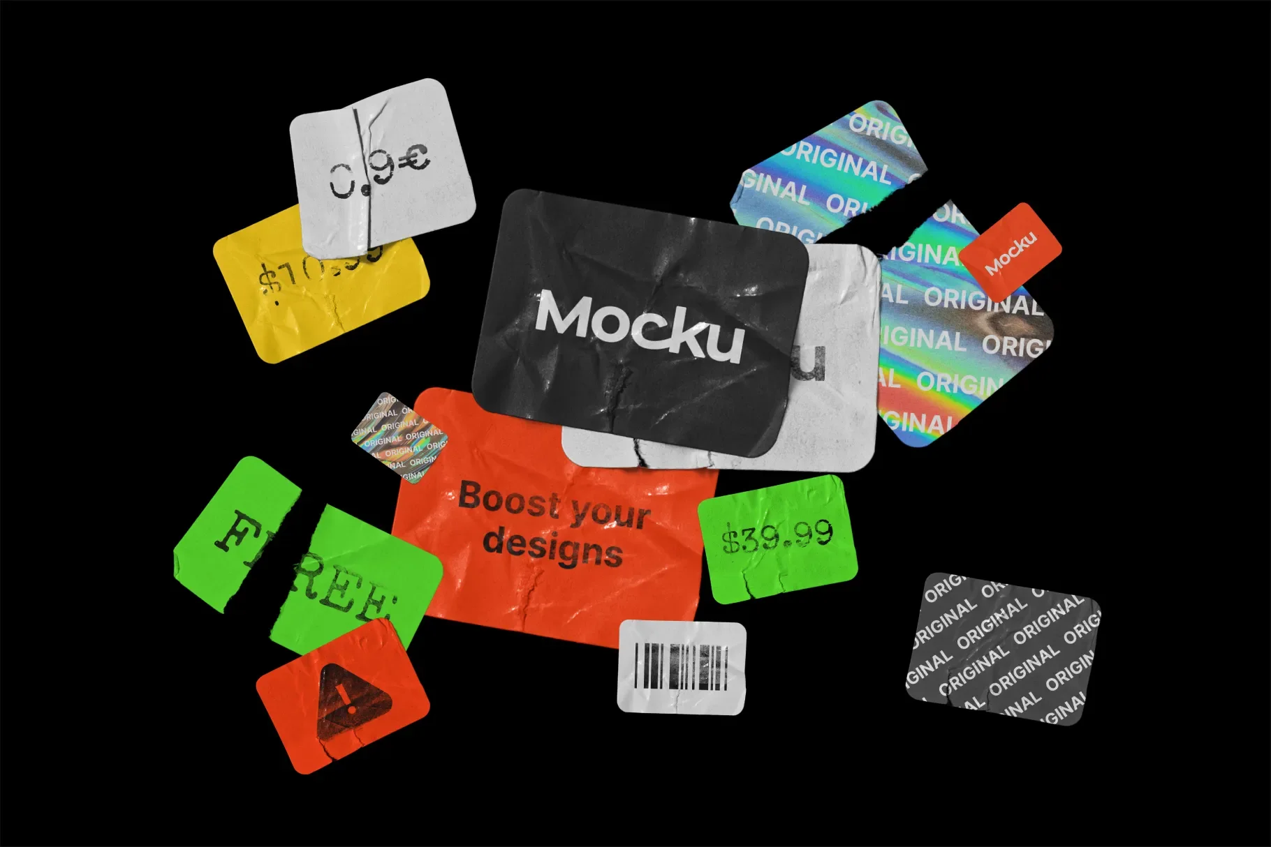 Free Pricing Sticker Mockups PackThumbnail