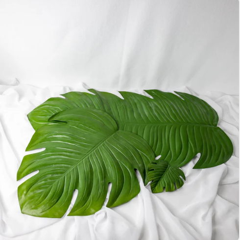 Monstera Placemat (6 Pack) - Realistic Artificial Flowers and Greenery - Image 3