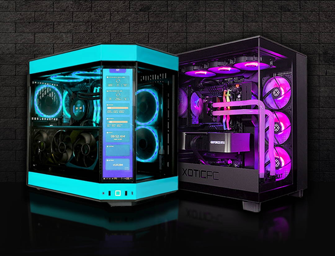 Vibrant 4th of July Day Sale banner featuring the GX77 with striking red Hyperflow cooling showcased on a podium, complemented by a captivating fireworks display in the background.