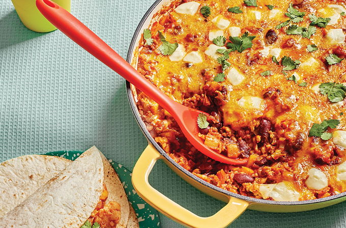 Pork and Cheese Casserole for Tortillas