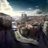 Imagen de una ciudad imaginaria que recuerda a Bilbao