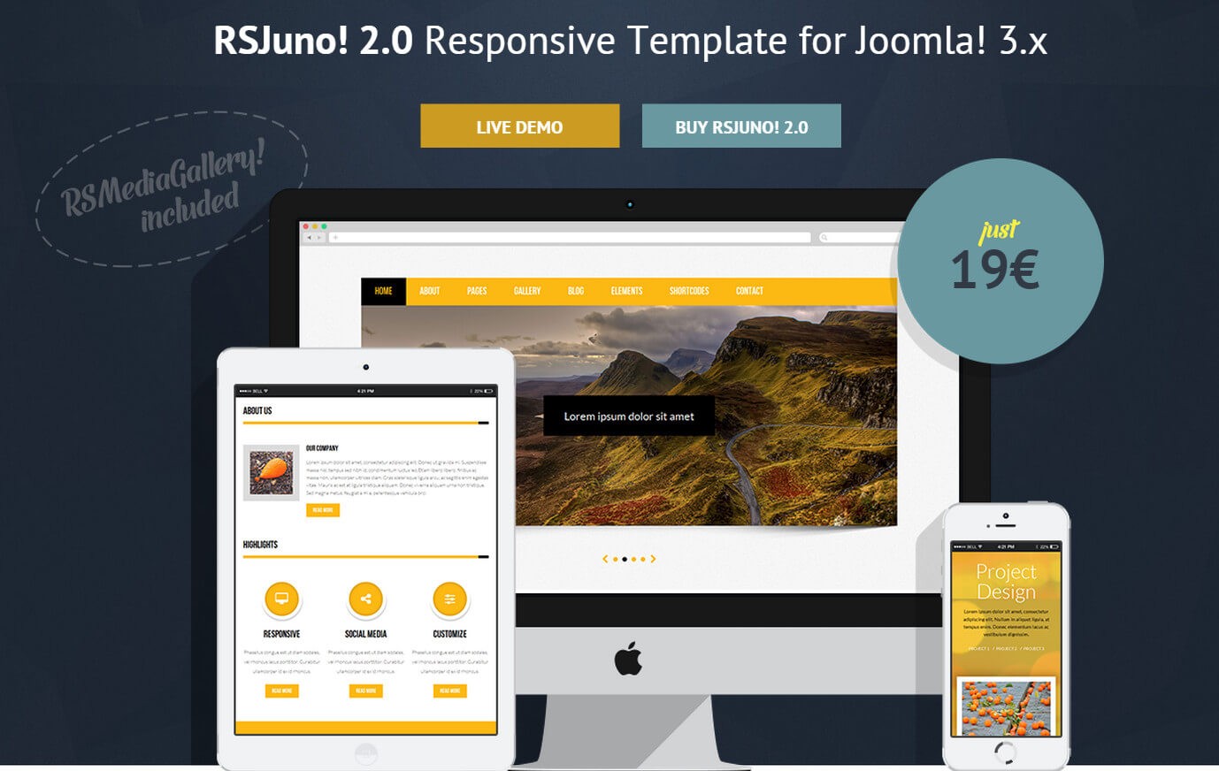 RSJuno! 2.0 - адаптивный шаблон для CMS Joomla