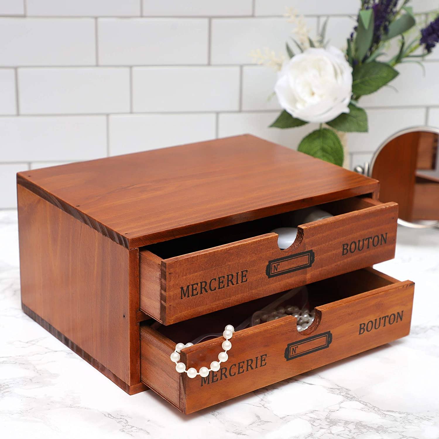 Small Juvale Wood Organizer for Desktop