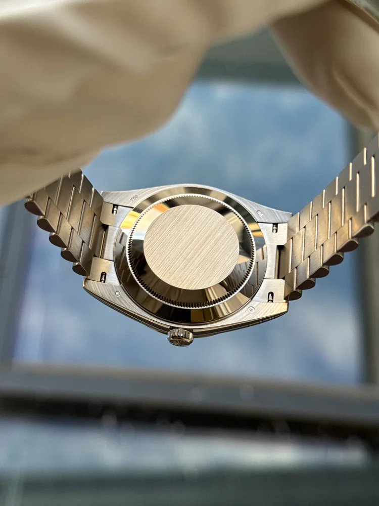 White Gold Blue Dial Roman Numerals